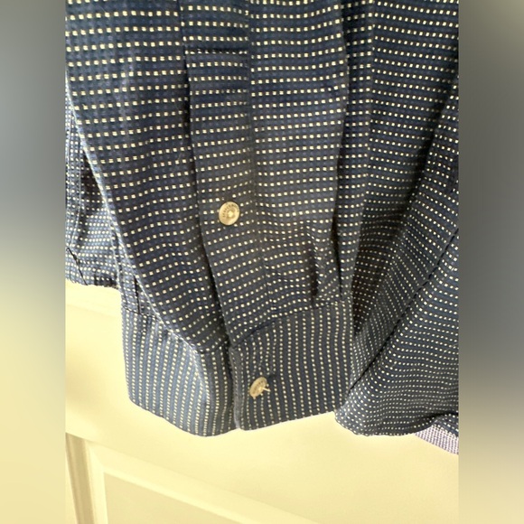 Scotch & Soda men’s button up shirt navy blue and white size XL - Picture 7 of 9